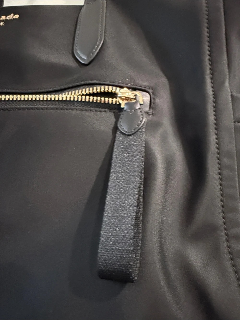 kate spade Black Nylon Duffel Bag with Gold Hardware